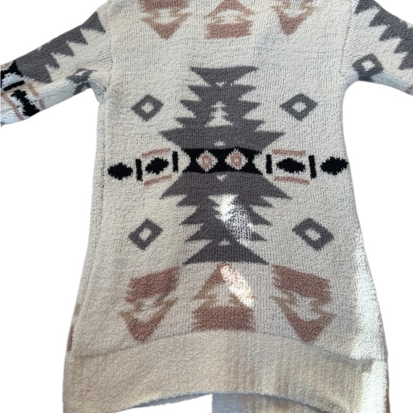 Warm & Cozy Aztec Cardigan Boho Neutral Fuzzy Women L Boho Festival Grannycore - Picture 4 of 7